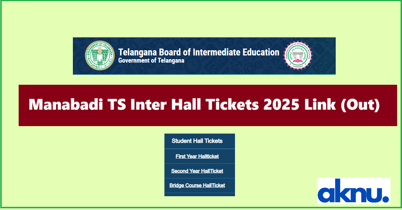 Manabadi TS Inter Hall Tickets 2025 Download Pdf Link